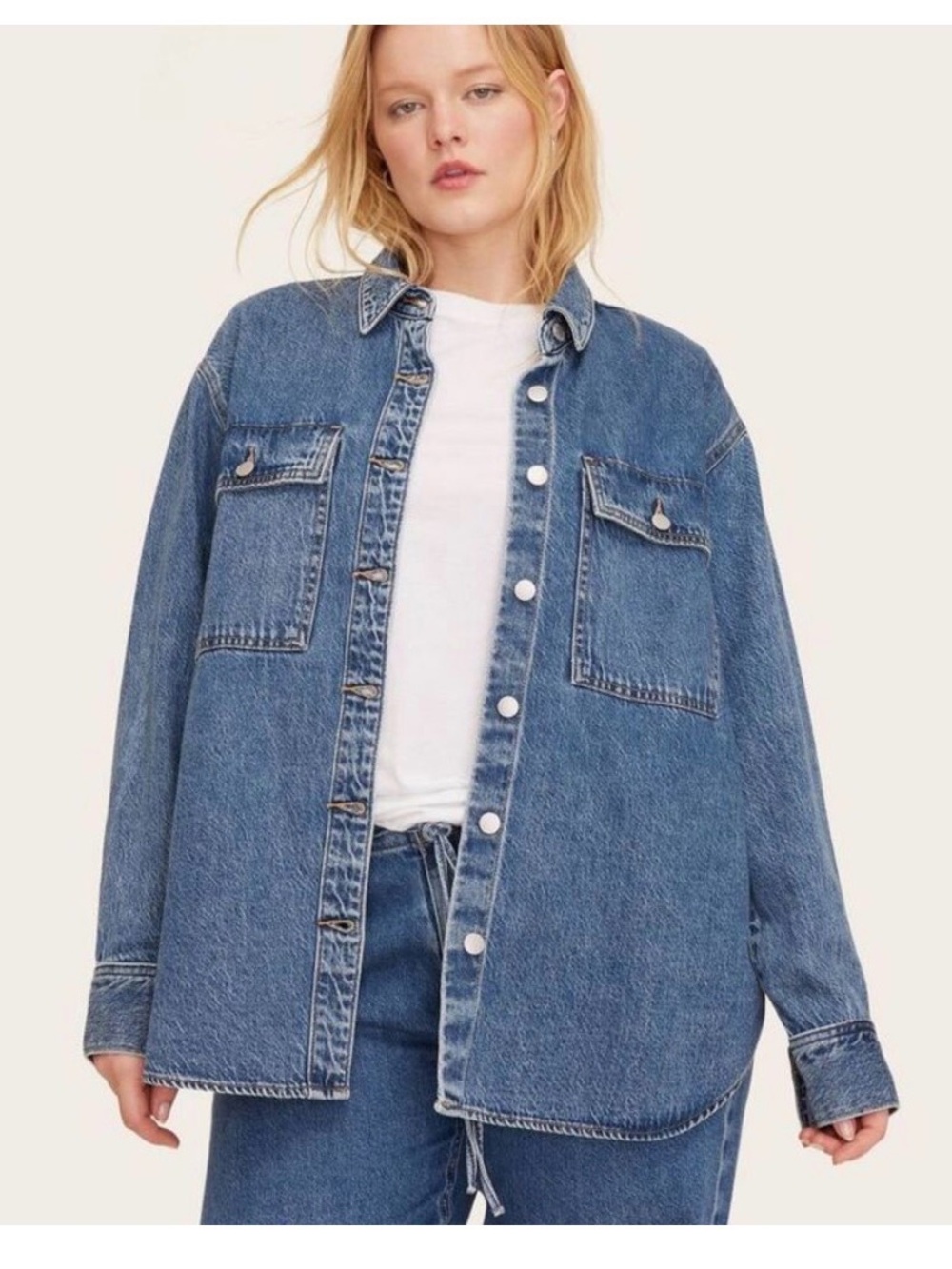 SOLD OUT Parke x Target Denim Shirt Jacket in Blue